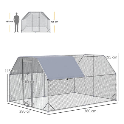 Chicken Run W/ Roof, Walk In Chicken Coop, Hen House Duck Pen