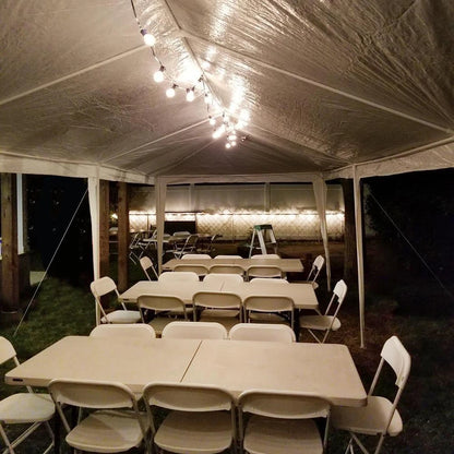 3x6M Gazebo Marquee Party Tent With 6 Sides Garden Patio Outdoor Canopy White UK