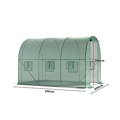 Walk-in Greenhouse Galvanised Frame Polly Tunnel Patio Garden Outdoor Polytunnel