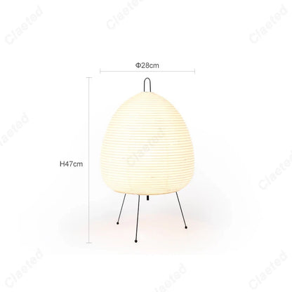 Japanese Design Paper Table Lamp Tripod Rice Paper Table UK Plug
