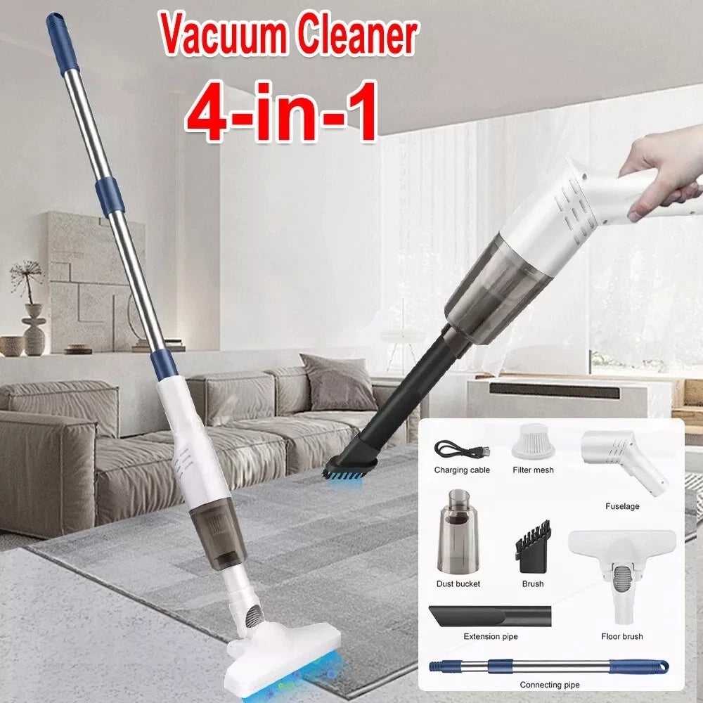 4 in 1 Stick Handheld Vacuum Cordless Vacuum Cleaner For Carpet Floor Pet Hair