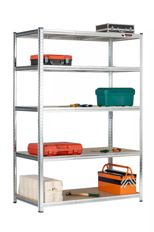 Boltless 5 Tier Racking Heavy Duty Garage Shelving Units 180x120x40