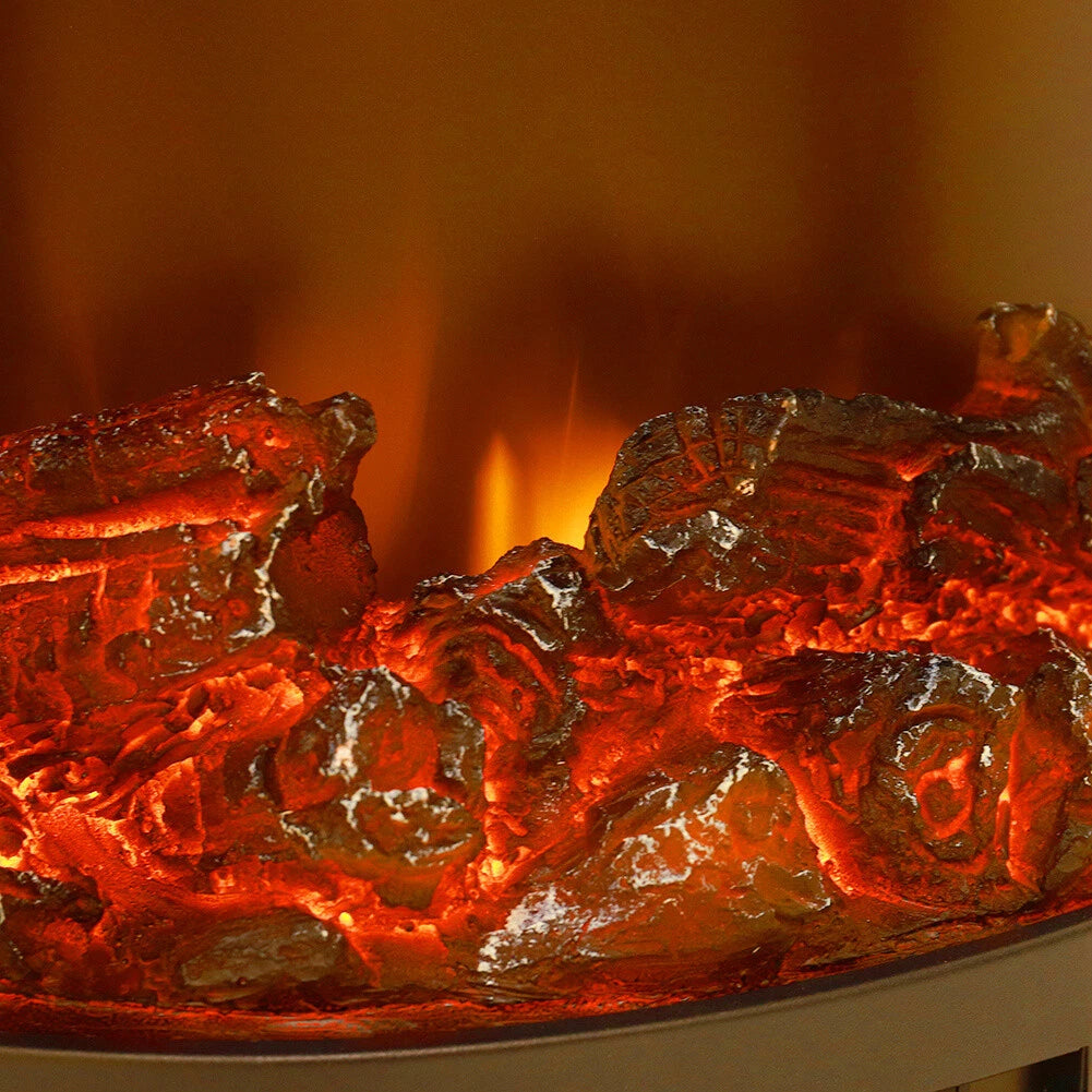Electric Fireplace Log Burning Flame Effect Stove Fire Heater Thermal Wood