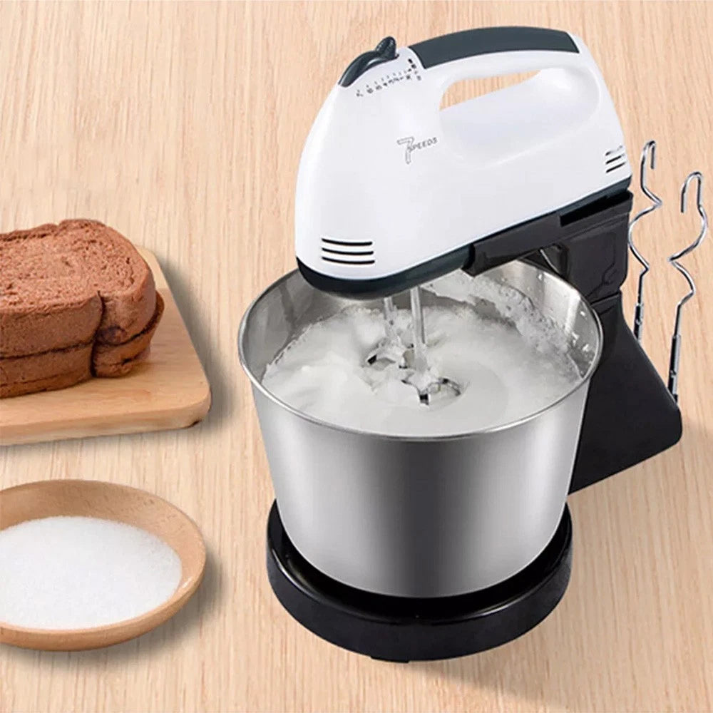 7 Speed + Cake Electric Stand Mixer Food Multi Mixing Bowl Blender Beater Dough