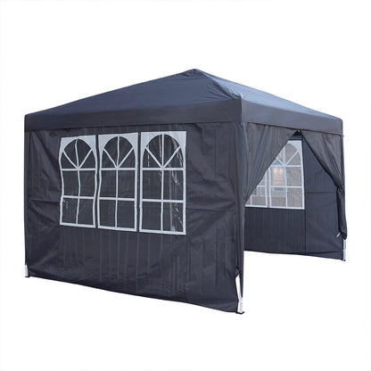 2.5x2.5m Pop Up Gazebo Marquee Outdoor Garden Party Tent Canopy with 4 Sides