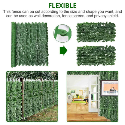 3M Artificial Garden Fence Hedge Ivy Leaf Wall Privacy Balcony Screening Trellis