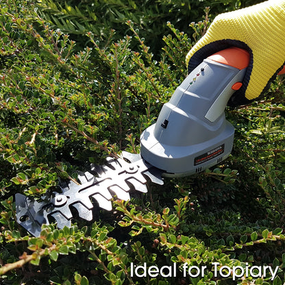 Electric Hedge Trimmer Cordless 2 in 1 7.2V Handheld Multi Tool Bush Cutter