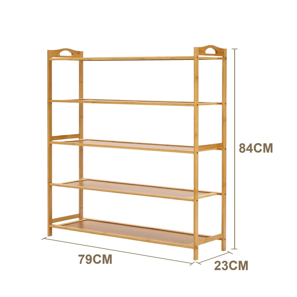 5 TIERS BAMBOO SHOE RACK