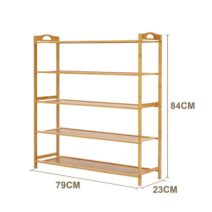 5 TIERS BAMBOO SHOE RACK