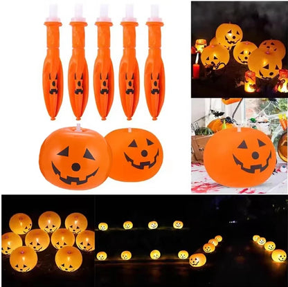 5PCS Halloween Decoration Inflatable Pumpkin with LED Lights Party Light Garden