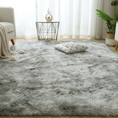 120x170cm Silver Grey fluffy rug