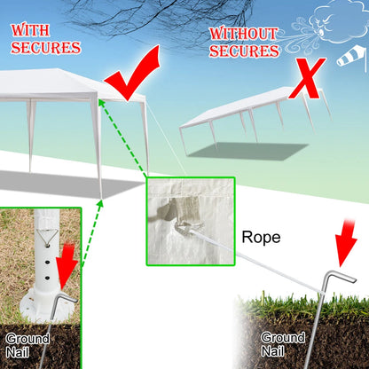 3x9m Outdoor Garden Gazebo Wedding Party Tent Canopy Marquee