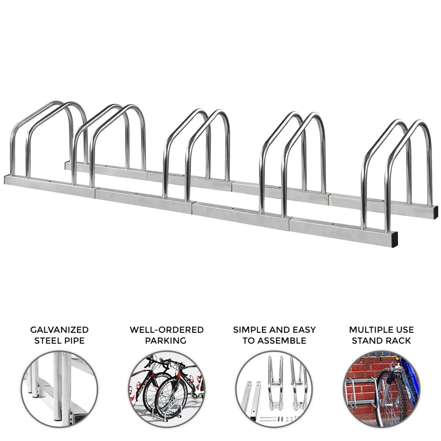 BIKE STAND RACK FOR BICYCLE PARKING STAND FLOOR WALL MOUNT INDOOR OUTDOOR NEW