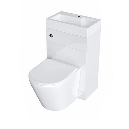 Debra 2 in 1 Compact Basin and BTW Rimless Toilet Combo Space Save Cloakroom