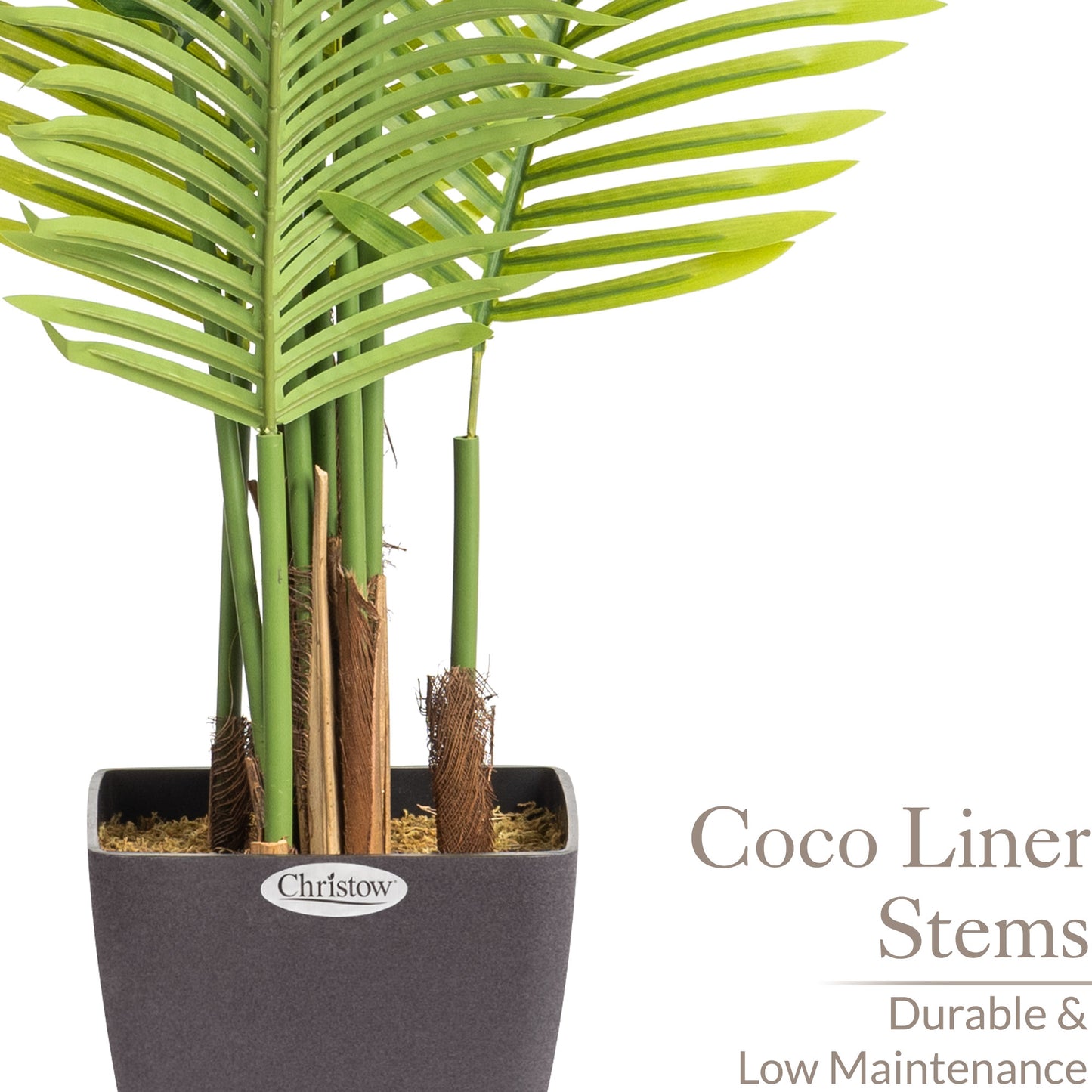 Artificial Areca Palm Tree Natural Looking Faux Plant in Pot