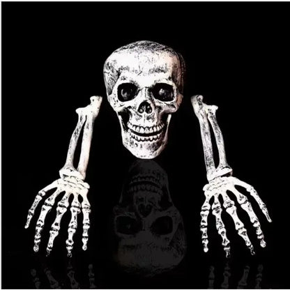 Scary Halloween Decoration Skeleton Bones Prop Human Skull Party Ground Breaking