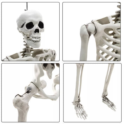 160CM Hanging Full Life Size Human Skeleton Model Halloween Party Prop Bar Decor