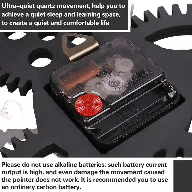 60cm Extra Large Roman Numerals Skeleton Wall Clock Giant Big Open Face Round UK