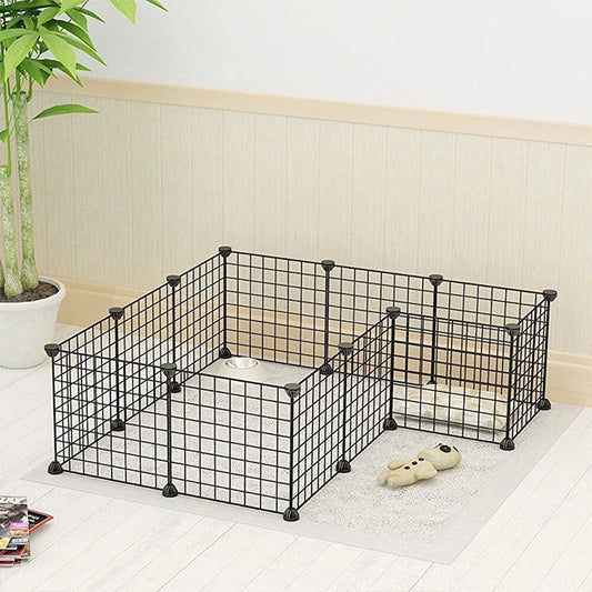 12 Panel Pet Playpen Metal Puppy Dog Small Animals Cage Run Fence Indoor Outdoor