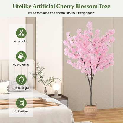 190cm Tall Artificial Cherry Blossom Tree Faux Floral Plant 1170 Flowers