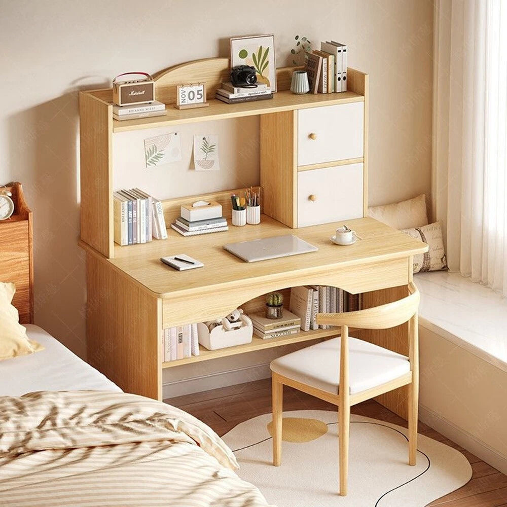 Wooden Computer Desk Home Office Writing Desk Study Table Workstation Cabinet UK