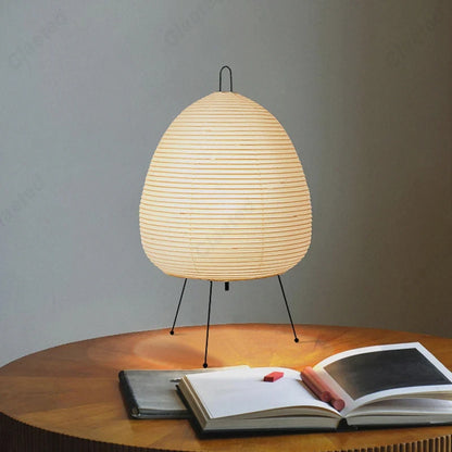 Japanese Design Paper Table Lamp Tripod Rice Paper Table UK Plug