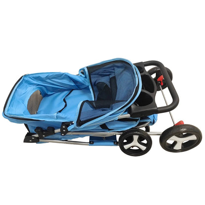 Pet Stroller Dog Cat Puppy Pram Pushchair Travel Cart Jogging Buggy Carrier