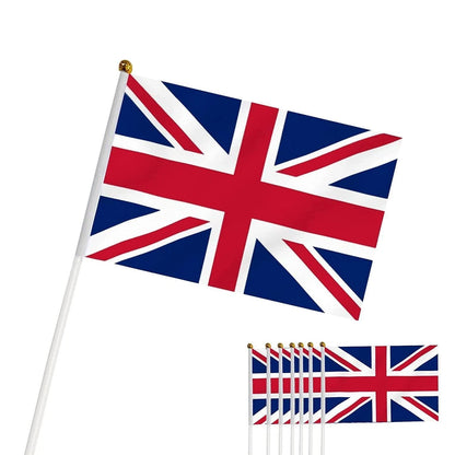Union Jack Hand Flags GB VE Day Celebration Royal Events Street Party Decor 50PC