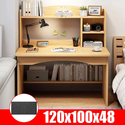 Computer Desk Study Table Writing Shelves Home Office Wooden Workstation Laptop