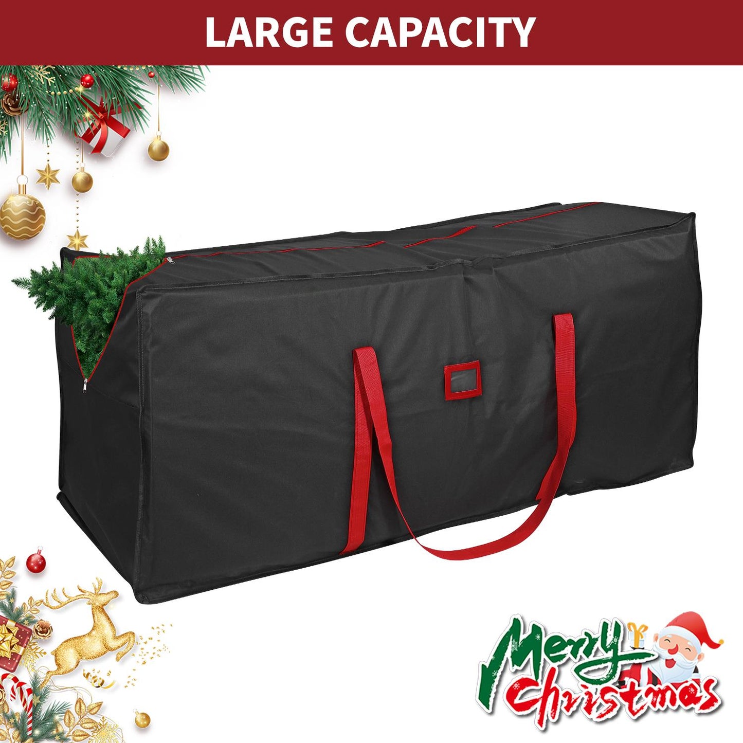 Black Christmas tree storage bag