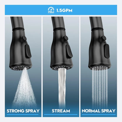 360° Kitchen Sink Mixer Taps Pull Out Spout Spray Single Lever Modern