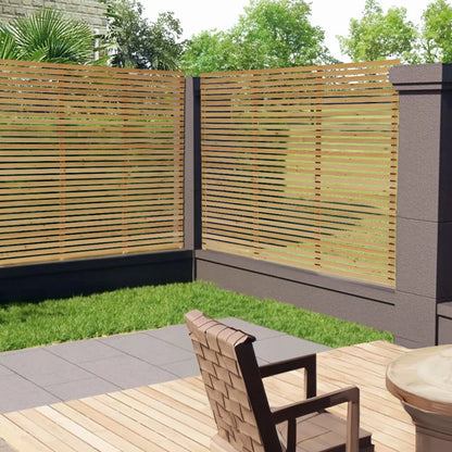 6ft Contemporary Slatted Rough Sawn Treated Fence Panel