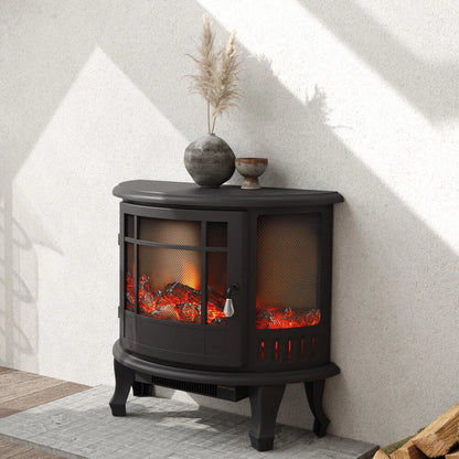 Electric Fireplace Log Burning Flame Effect Stove Fire Heater Thermal Wood