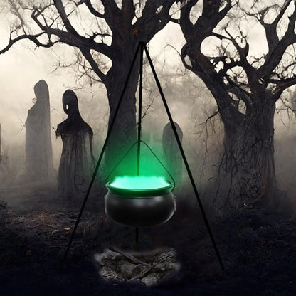 Halloween Decor Outdoor Large Witches Cauldron on Tripod with Light Yard Decor