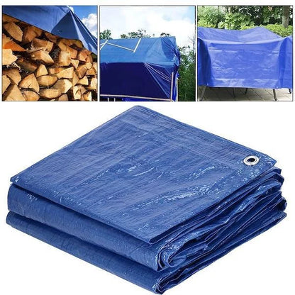 Heavy Duty Blue Tarpaulin Regular Waterproof Cover Tarp Ground Sheet All Sizes