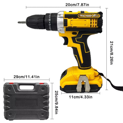 2 Battery 21V Cordless Drill Combi Driver High Power Electric Screwdriver Set UK