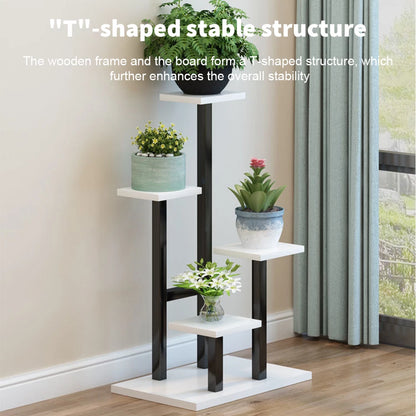 4 Tier Metal Plant Stand Indoor Outdoor Garden Flower Pot Shelf Display Rack UK