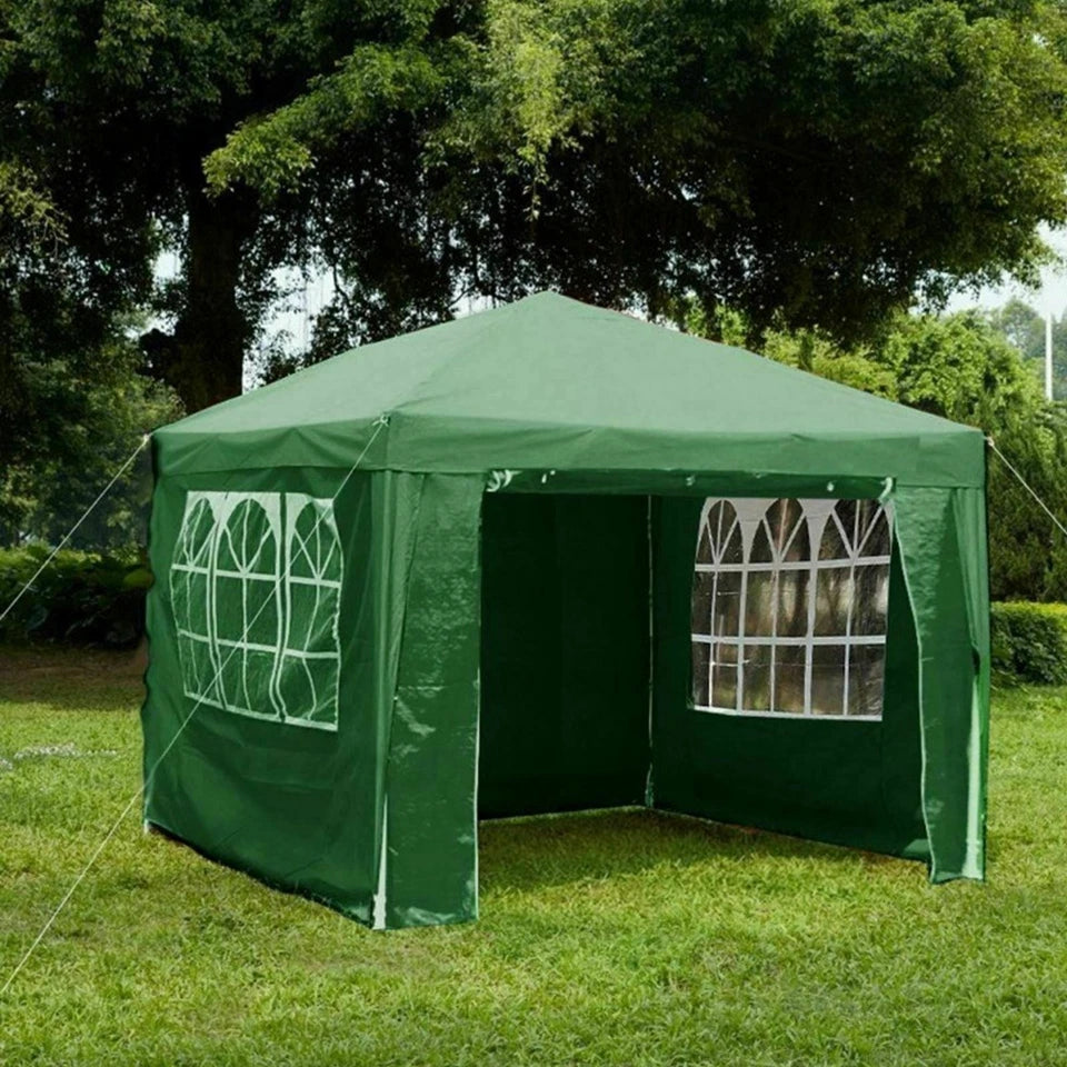 3x3m Gazebo With Sides Garden Marquee PE Awning Beach Tent