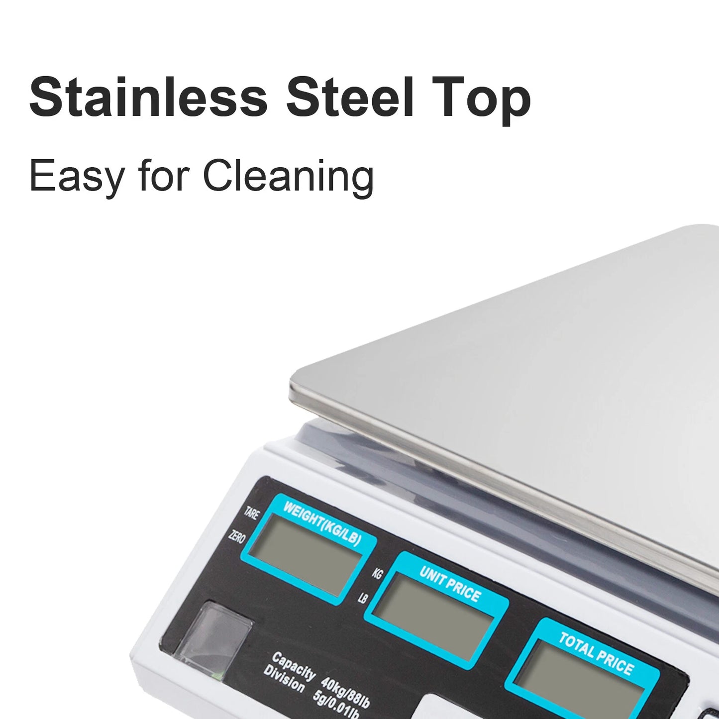 40Kg Digital Pricing Scale Electronic Price Computing Weight Shop Market UK Plug