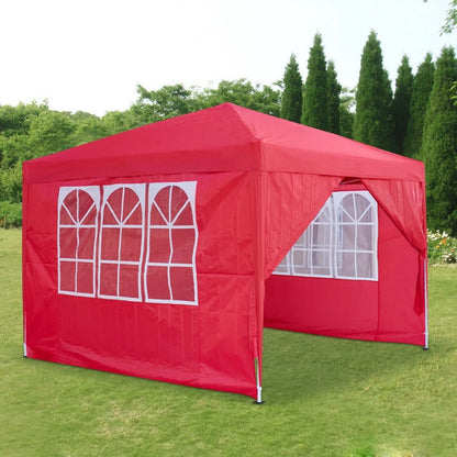 3x3M Heavy Duty Gazebo Marquee Popup Waterproof Garden Party Tent 4 WallSides