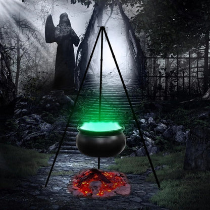 Halloween Decor Outdoor Large Witches Cauldron on Tripod with Light Yard Decor