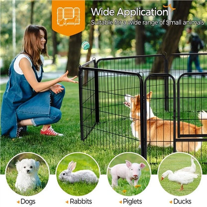 6 Panel Pet Playpen Heavy Duty Puppy Dog Pen Cat Rabbit Fence Foldable 60cm High