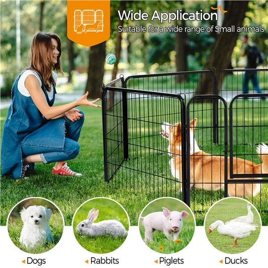 6 Panel Pet Playpen Heavy Duty Puppy Dog Pen Cat Rabbit Fence Foldable 60cm High