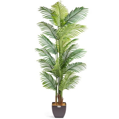 Artificial Areca Palm Tree Natural Looking Faux Plant in Pot