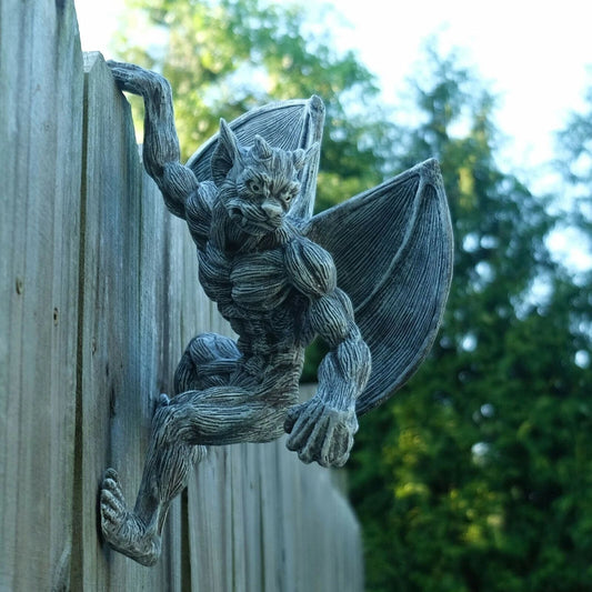 Home Wall Art Hanging Resin Gargoyle Garden Adornment Ornaments Outdoor Decor UK