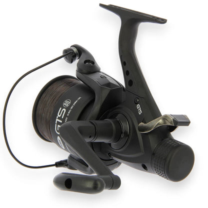 2 x NGT Carp Fishing Reel GTS 60 Bait Runner Freespool with 15lb Line Matt Black
