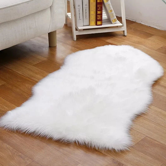 Large Faux Fur Sheepskin Rug Fluffy Mat Room Sofa Hairy Mat Shaggy Floor Carpet