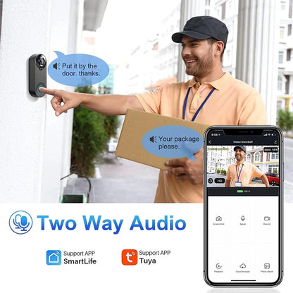 1080P Wireless Video Doorbell with Two - Way Audio Motion Detect & Night Vision HD
