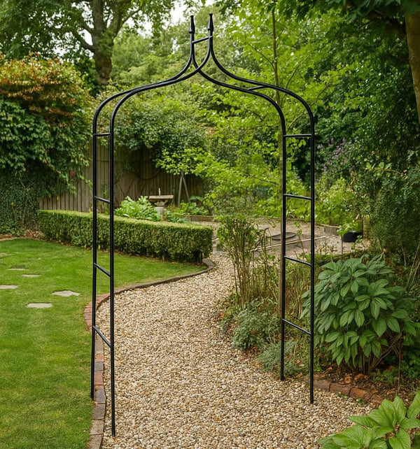 TRADITIONAL GARDEN ARCH HEAVY DUTY METAL ARCHWAY 2.5M