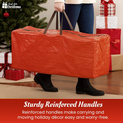 Christmas Storage Bags Xmas Tree Decorations Storage Zipper Bags with Handles x3